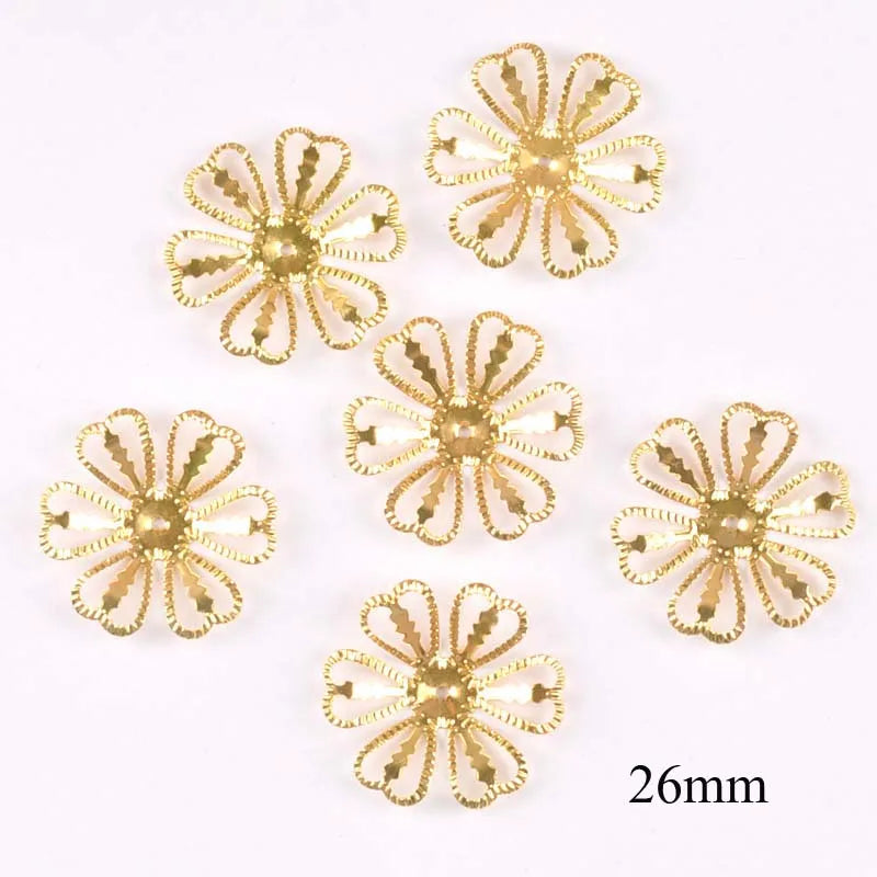 10 Metal Crafts Wraps Filigree Flowers Connectors Embellishments