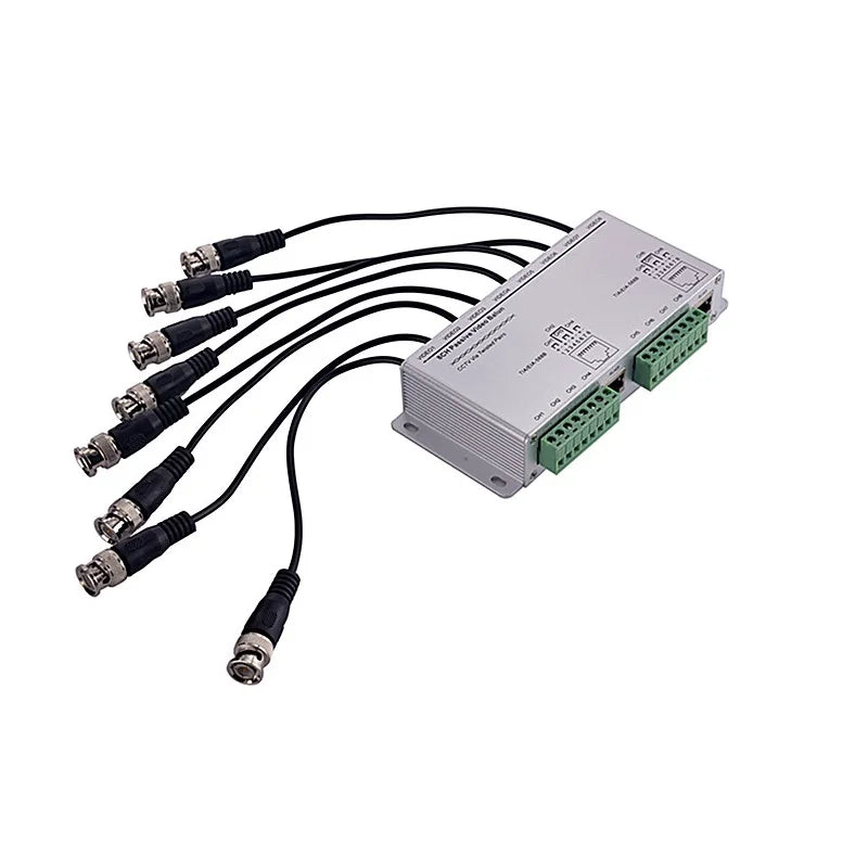 ESCAM 8CH HD CVI/TVI/AHD Passive Transceiver 8Channels Video Balun Adapter Transmitter BNC To UTP Cat5/5e/6 Cable 720P 1080P Qme