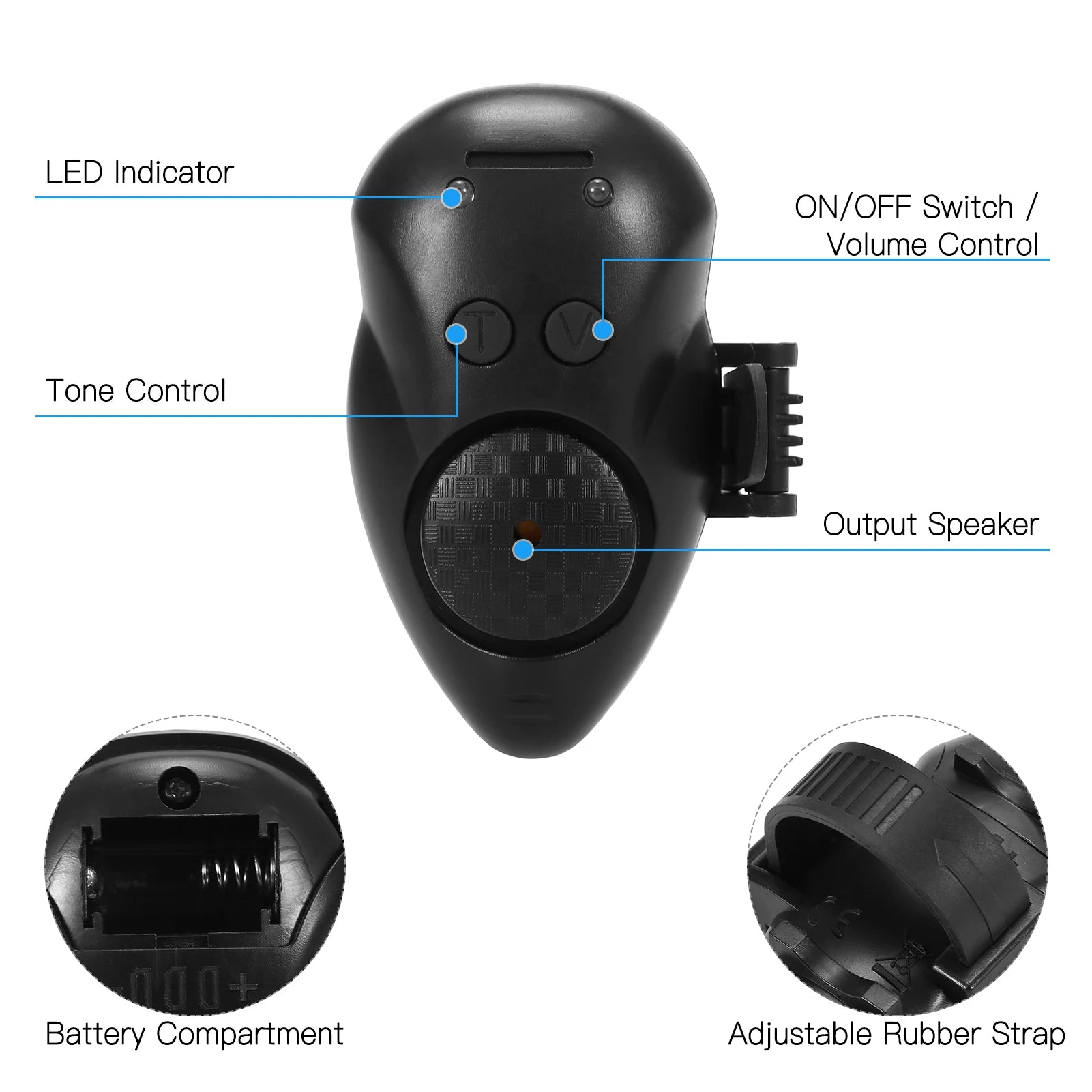 Fishing Bait Alarm LED Fishing Bait Alert Luminous Fishing Bait Indicator Qme