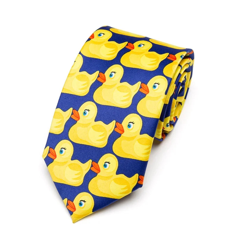 Mens Yellow Rubber Duck Tie Fashion Necktie TV Show How I Met Mother Qme YELLOW