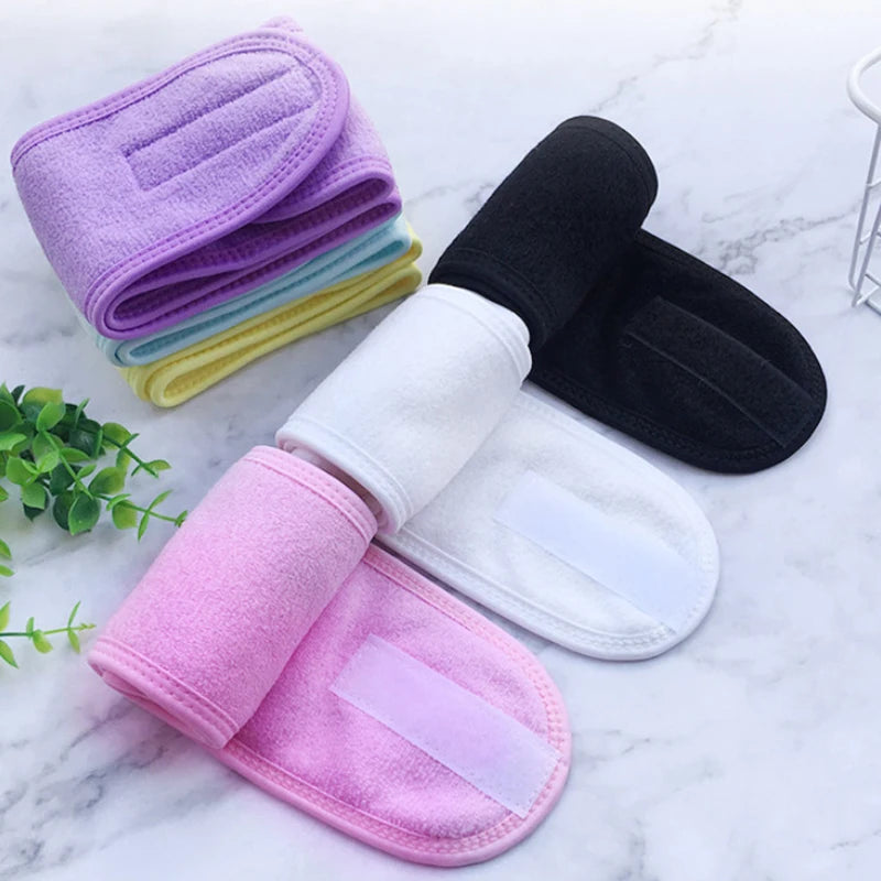 Head Bands Adjustable Wide Hairband Yoga Spa Bath Shower Makeup Wash Qme