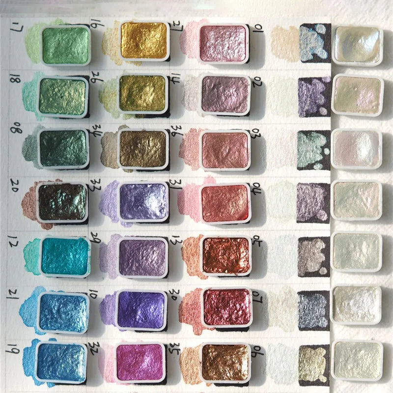 1 Set Watercolor Nail Gel Polish Pigment Solid Pearl Shimmer Paint Mirror Nail Art Glitter Solid Paint Painting Decor Manicure Qme