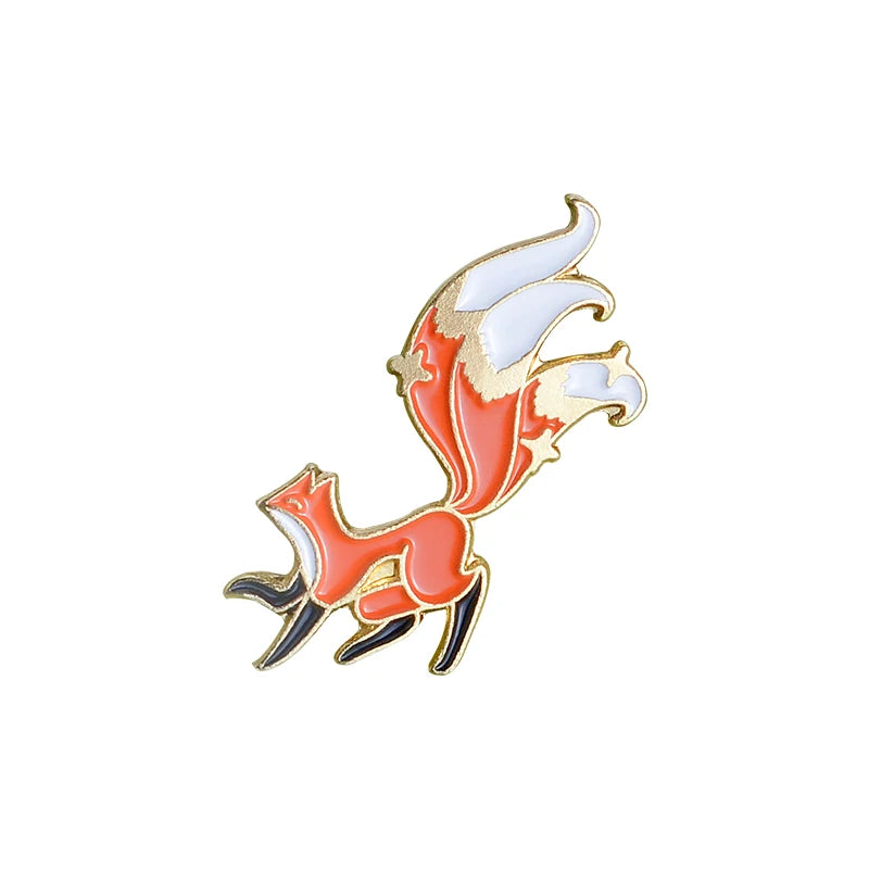 Cartoon Fox Series Enamel Pins Custom Mini Animal Brooches for Kids Friends Shirt Lapel Pin Little Fox Badges Jewelry Wholesale Qme Style 7