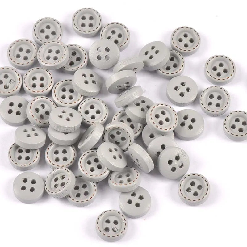 Multicolor Wood Decoration Buttons For DIY Sewing Clothing Accessories Scrapbook Crafts Supplies Home Decor 10mm 100pcs m2599 Qme 8 10mm