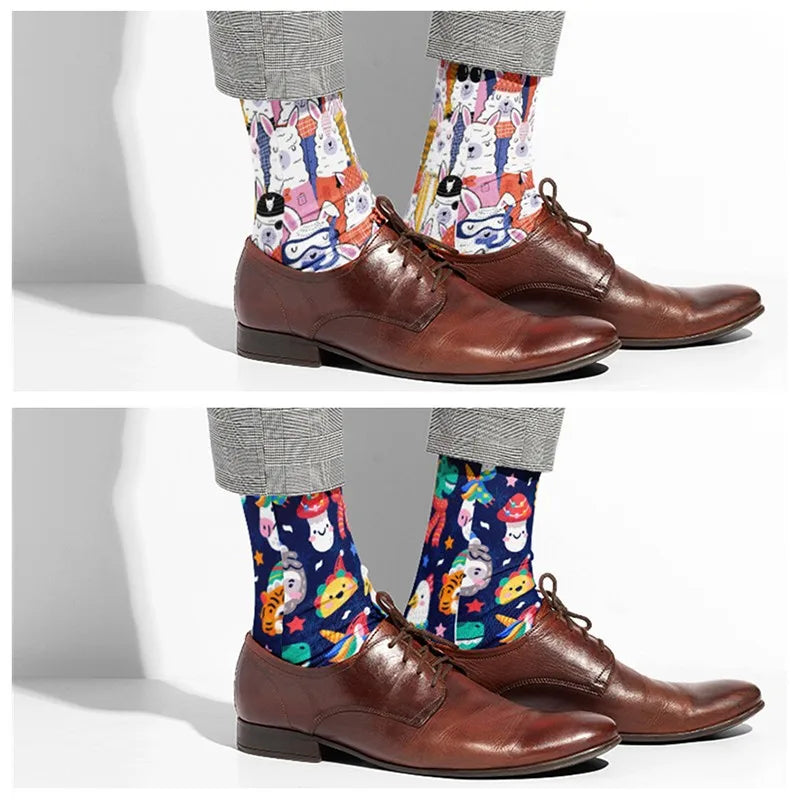 Mens Sock Fashion Man Colorful Personality Anime Socks Men Casual Qme