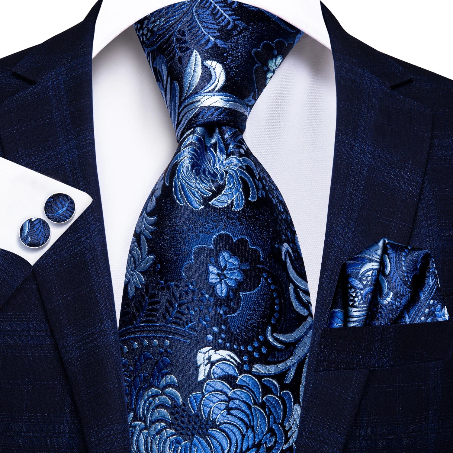 Men Tie Floral Red Blue Neckties Classic Party Wedding Green Purple
