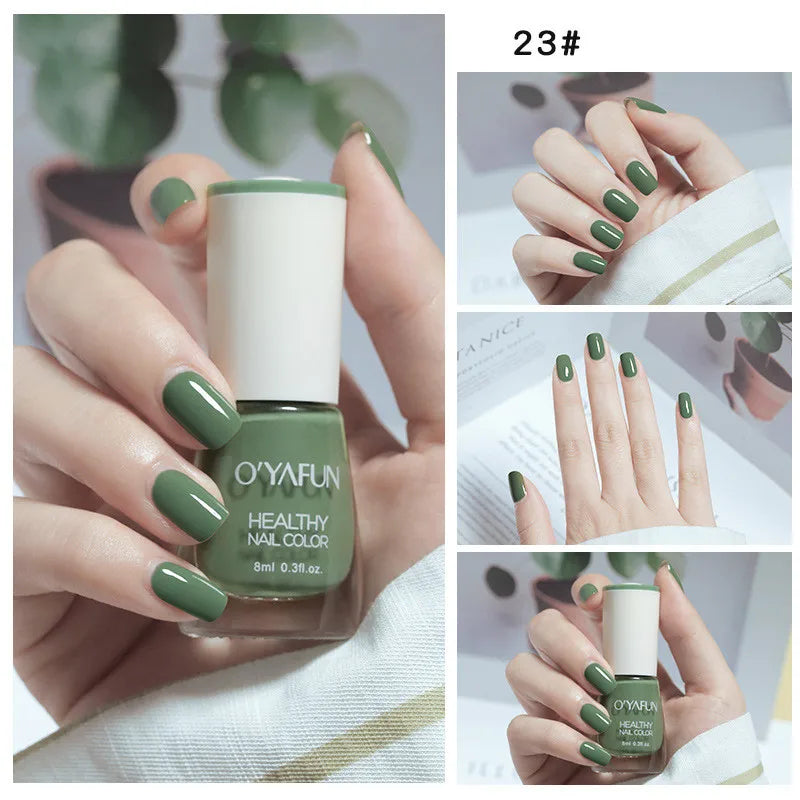 Nail Art Tearable Quick Dry Normal Without Lamp Nail Polish Glitter Sequins UV Varnish Matte Waterproof No-bake Nail Polish Qme 23