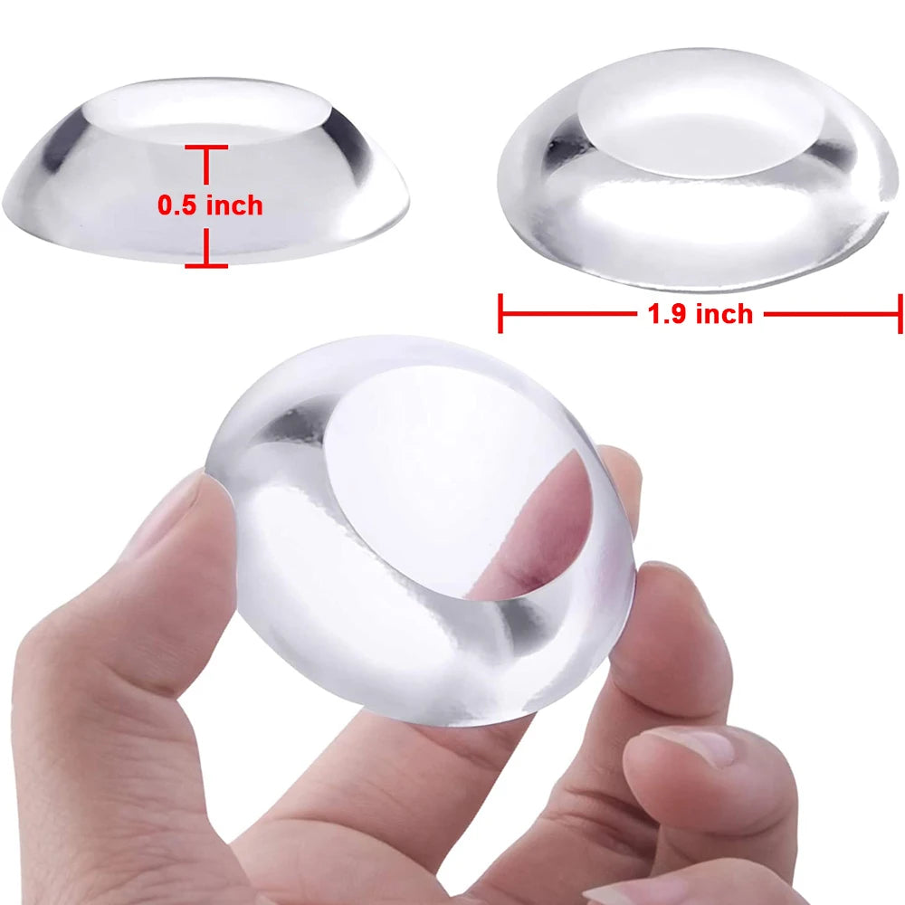 6 Pcs Door Stopper Wall Protection Round Soft Reusable Self Adhesive Door Handle Bumper Guard for Wall and Refrigerator Crash Qme