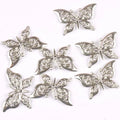 Metal Crafts Mixed Butterfly Connectors Filigree Flower Wraps For DIY Scrapbook Home Decor Embellishments 10Pcs 43x26mm yk0772 Qme sliver