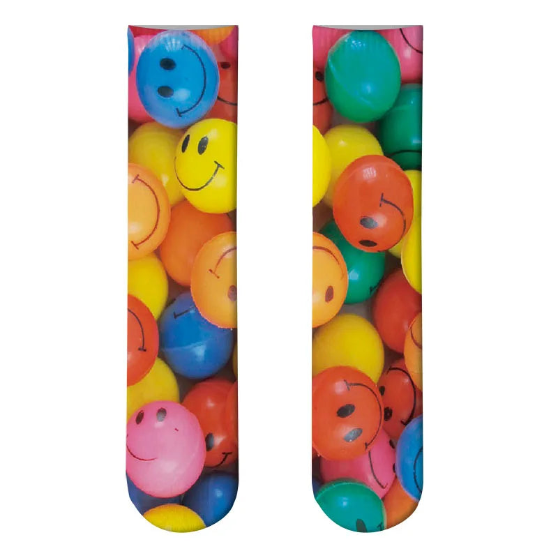 Candy Ice Cream 3d Patterned Socks Funny Soft Autumn Winter Sports Qme style2 One Size China Mainland