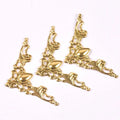 20pcs Silver/Golden/Bronze Metal Books Corners Protectors For Scrapbooking Accessories Photo Albums DIY Crafts Decor 40x40mm Qme Gold