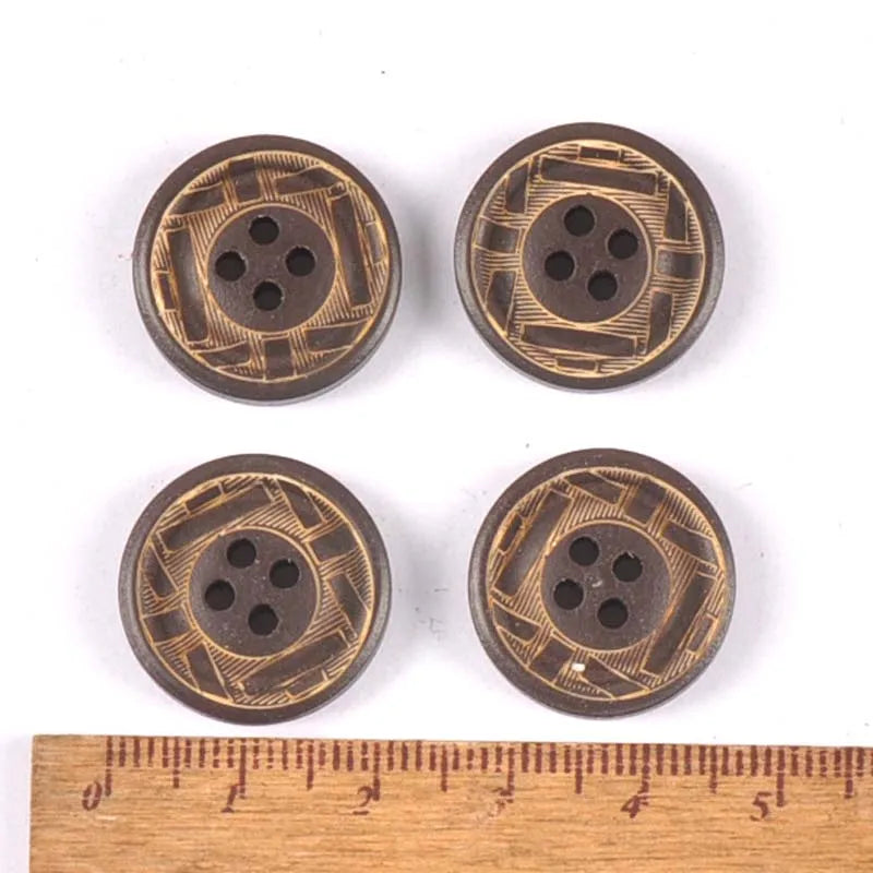 20pcs Mix Retro Color Wood Buttons Sewing Apparel Accessories Wooden Ornament for DIY Scrapbooking Craft Button Decoration m2212 Qme 1