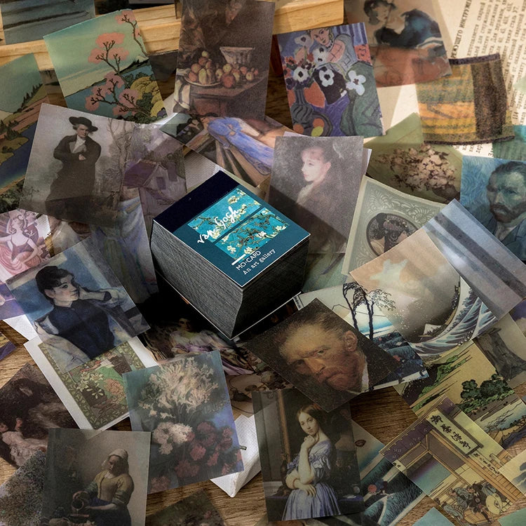 366 pcs of Van Gogh color multi-style kraft paper card Decorative diary Album DIY scrapbook butter material paper retro LOMO Qme 2
