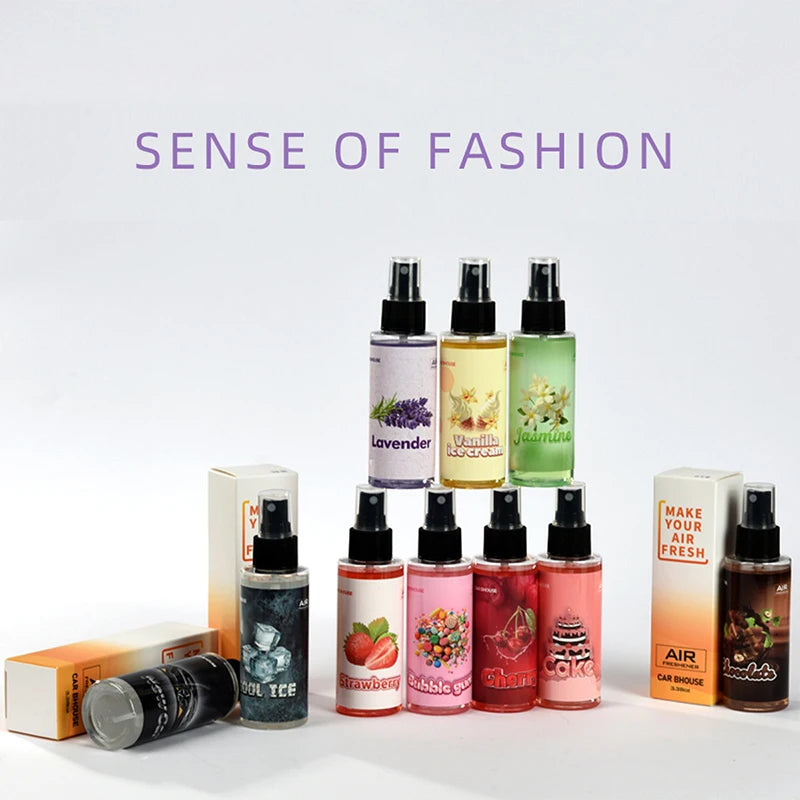Alcohol-free Car Deodorant Spray Cocoa Strawberry Vanilla Cake Fresh Qme