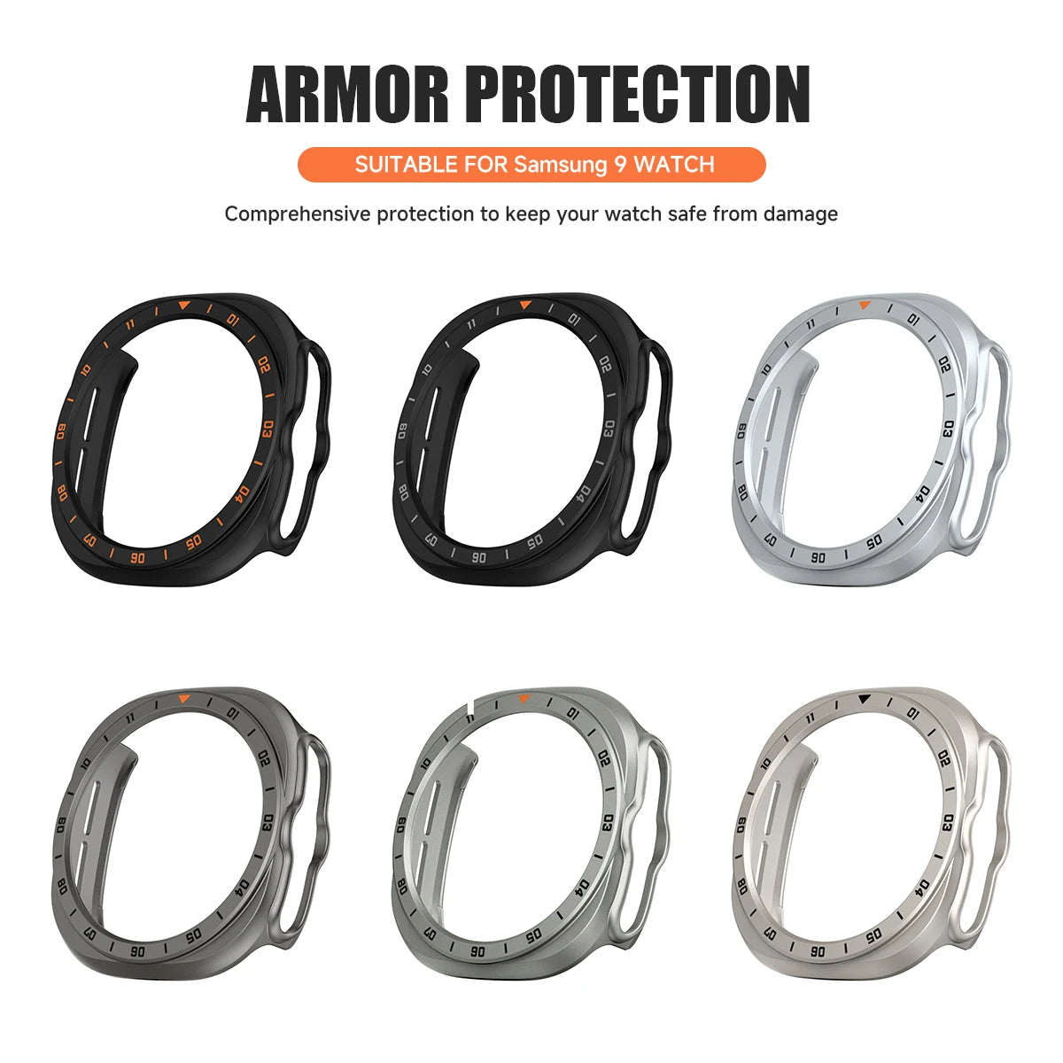 Protective Case for Samsung Galaxy Watch 9 Ultra2 47mm Hard PC Bumper No Screen film for Galaxy Watch Ultra 2 Cover Accessories Qme