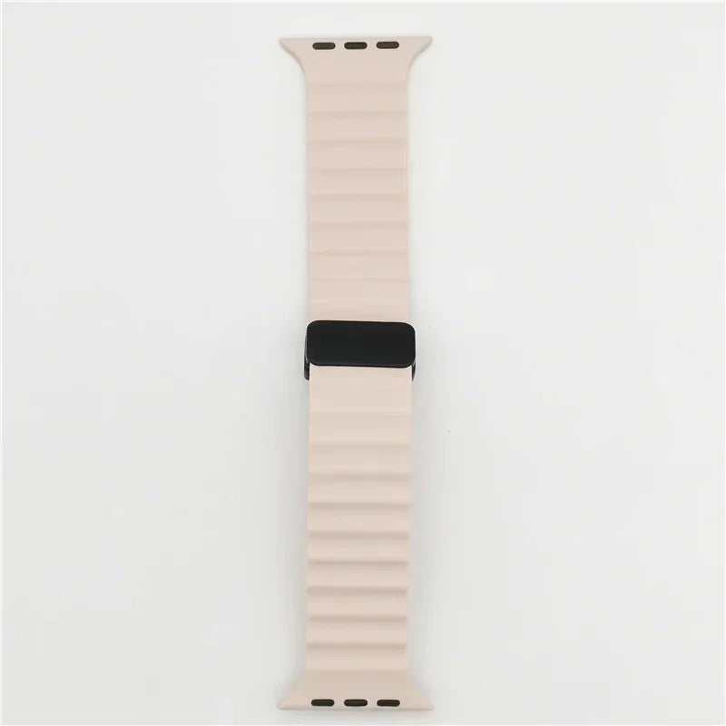 Silicone Strap For Apple watch band 49mm 46 45 44 40 41 38mm magnetic buckle bracelet iWatch series 3 4 5 6 se 7 8 9 10 Ultra 2 Qme SandP 42-44-45-49mm