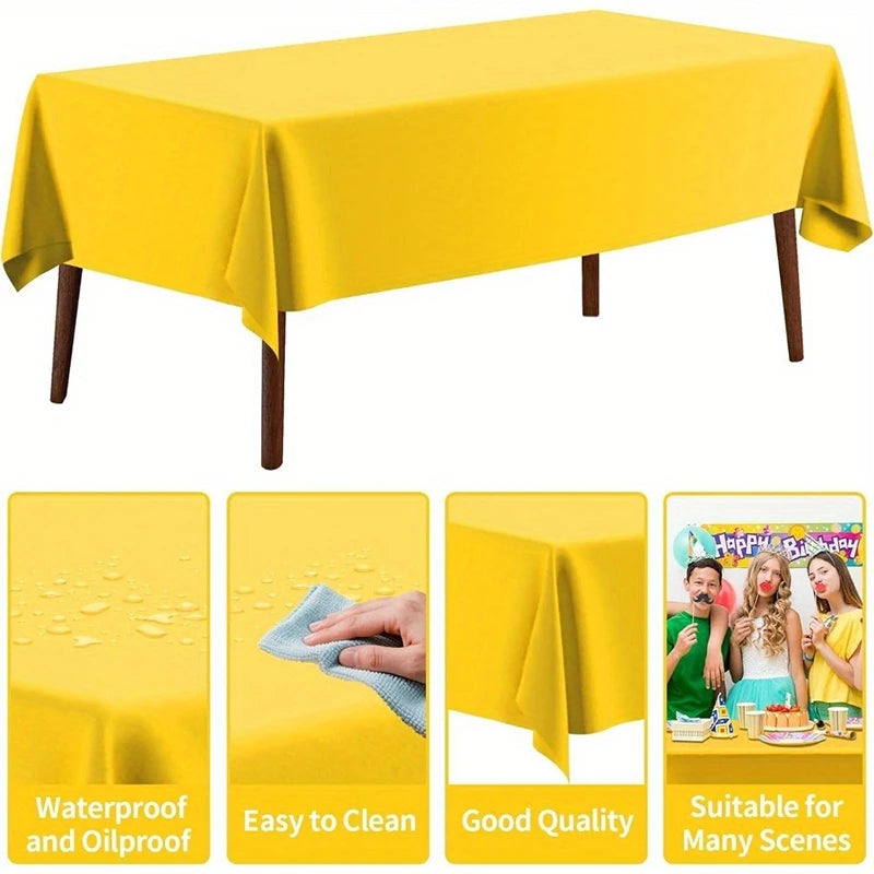 1/2/4PCS Disposable Tablecloths Waterproof Stain-resistant Tablecloth, Party Decoration, Camping, Disposable Kitchen Tablecloth Qme