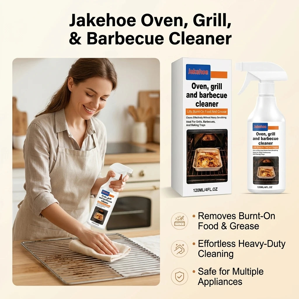 Ovens Grill Cleaning Spray Removing Burnt‑on Food Dissolving Grease No‑scrub Barbecue Baking Trays Cleaner Heavy‑duty Degreaser Qme
