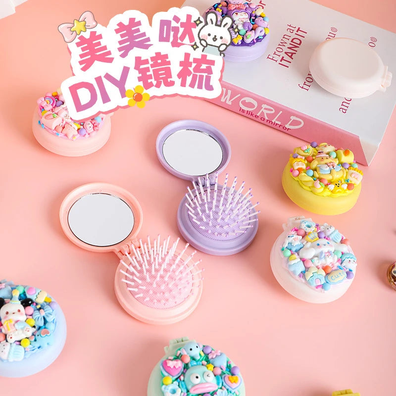 Hello Kitty Kuromi DIY Cream-colored Air-cushion Comb Materials Qme