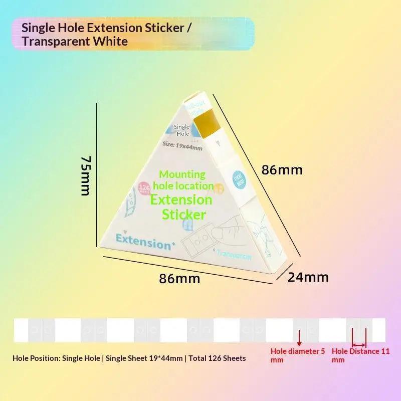 Pearl Hole Expansion Reinforcement Stickers Self-adhesive Durable Qme A5