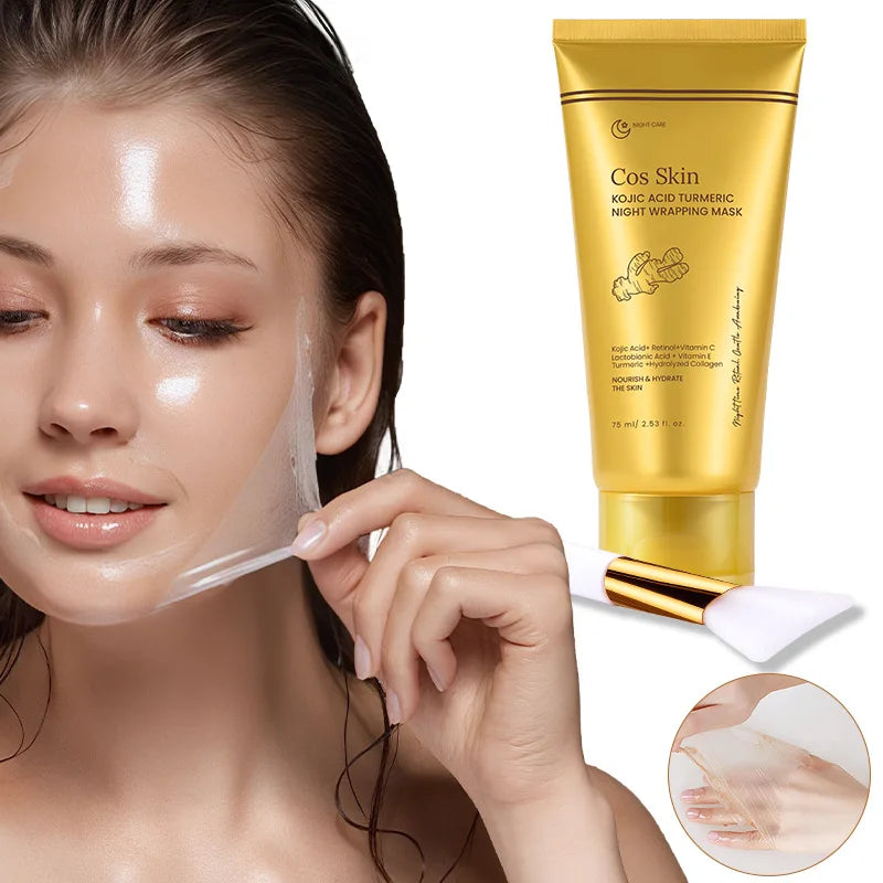 Kojic Acid Turmeric Overnight Wrapping Peel Off Mask Nourishes Qme