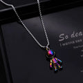 Astronaut Pendant Star Picking Punk Style Couple Necklaces Women Men Lover Spaceman Jewelry Gift Necklace Stainless Steel Chain Qme 3