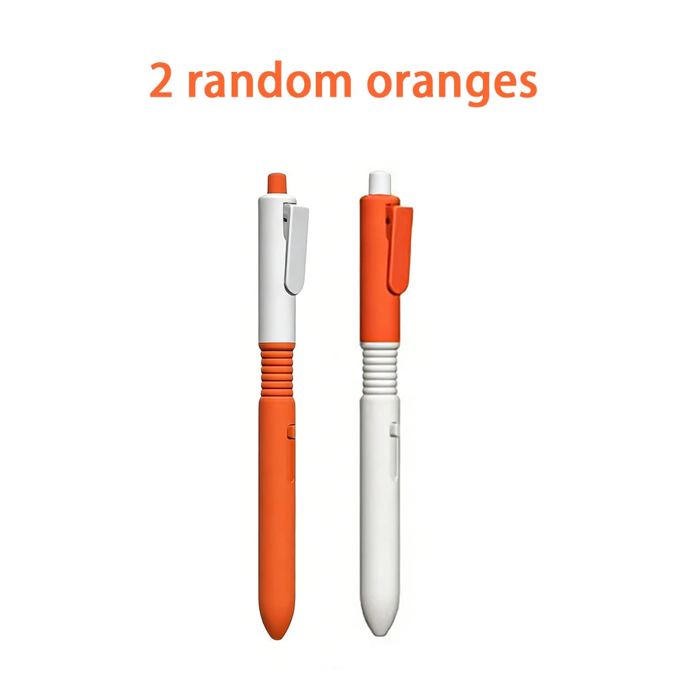 1-6 Pcs New Prank Water Gun Pen ,Black Ink,Strange Water Pen Prank Creative Water Spray Small Water Gun Play Model Stationery Qme 2 random orange