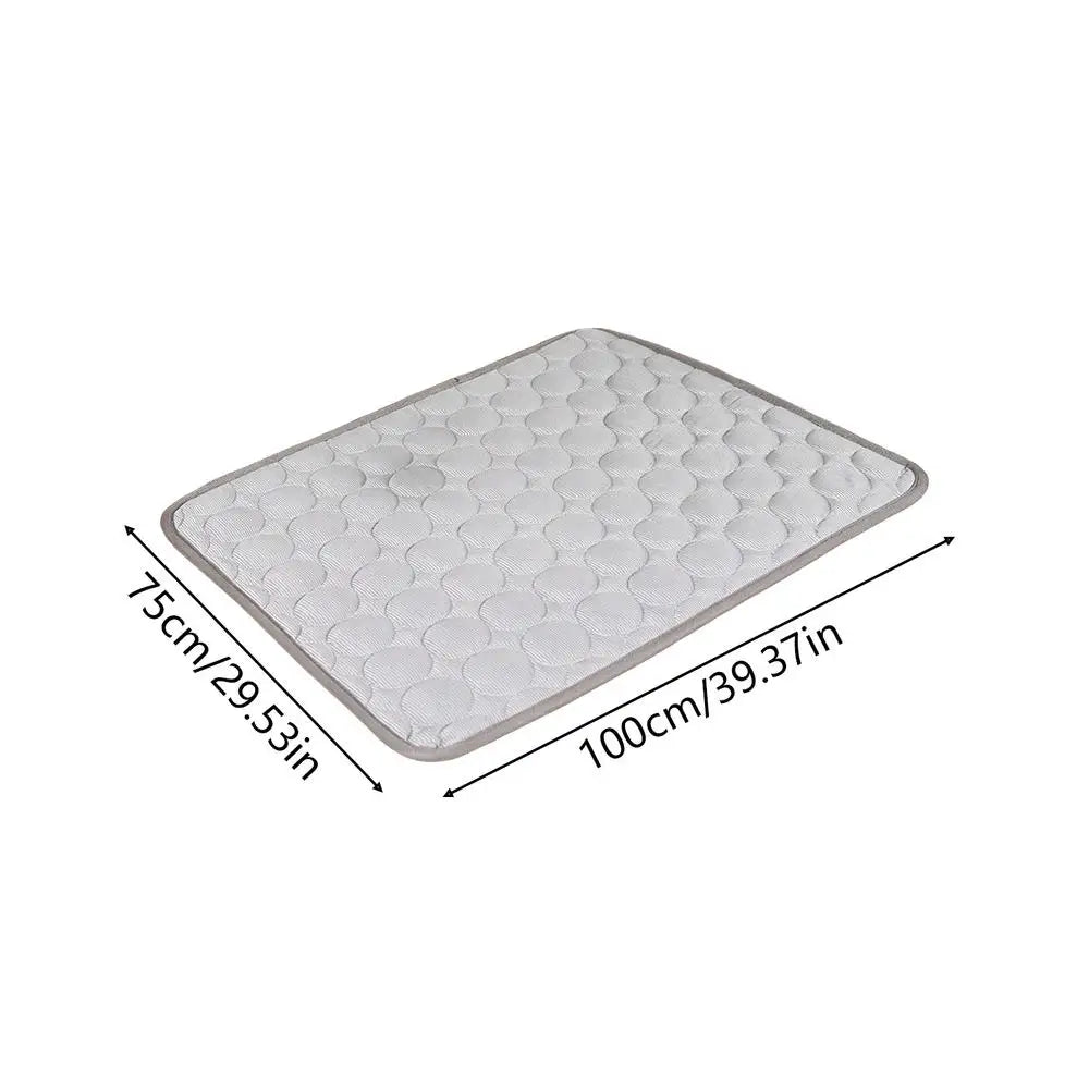 Dog Cooling Mat Washable Sleeping Rug 100x75cm Self Cooling Pet Mat For Small Medium Large Dog Kitten Crate Kennel Floor Sofa Qme Gray China Mainland