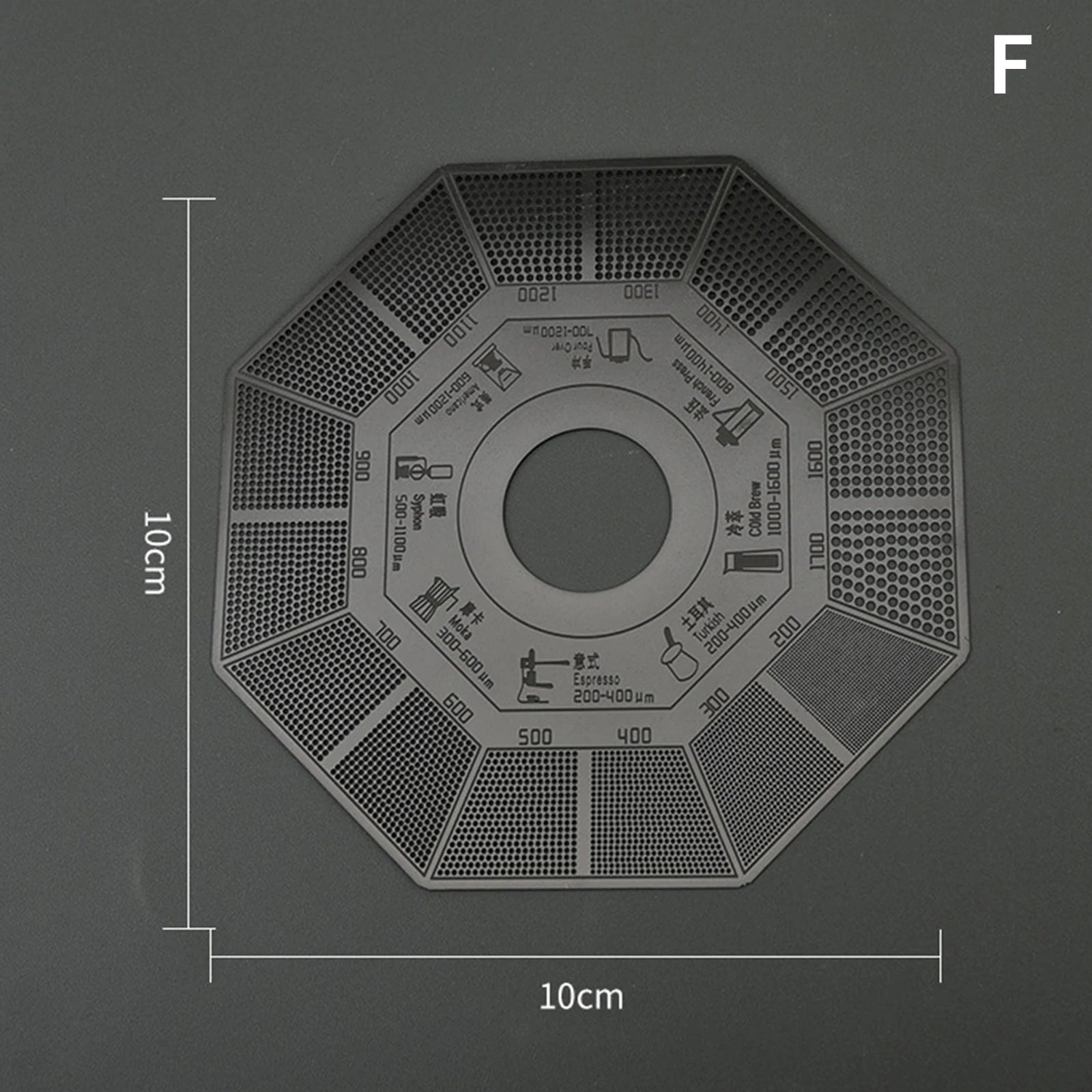Coffee Powder Grinding Thickness Reference Comparison Card Grinder Grinding Powder Thickness Comparison Scale Coffee Accessories Qme F