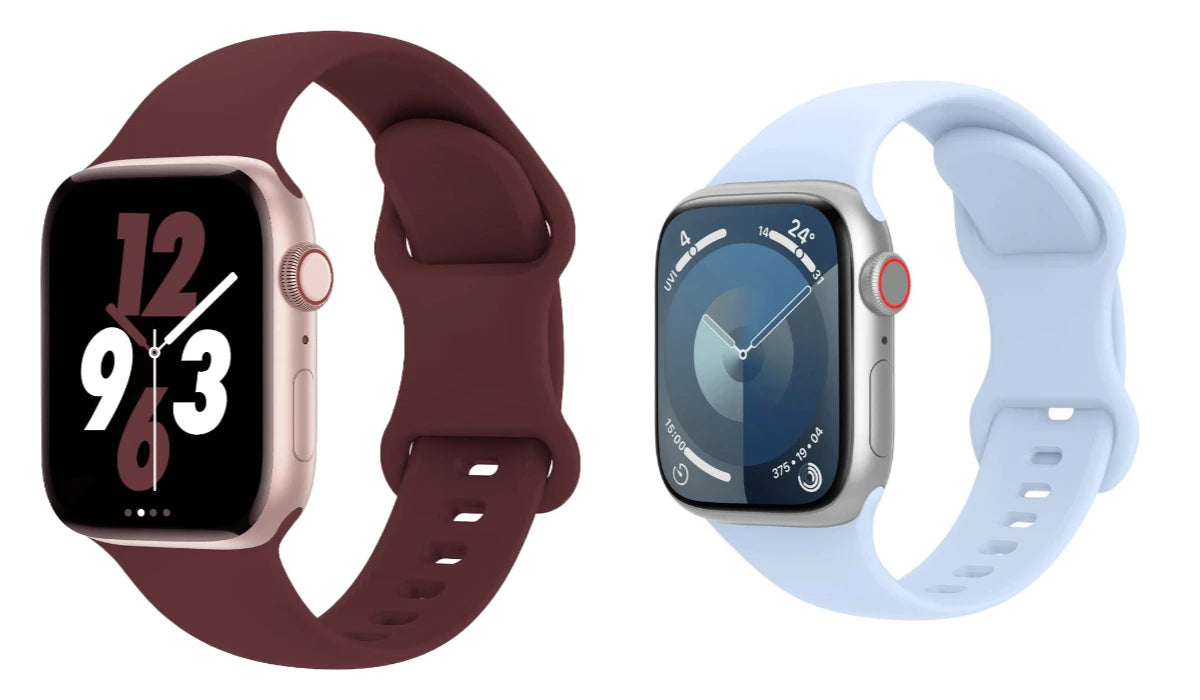 Silicone Band For Apple Watch strap 44mm 45mm 40mm 41mm Iwatch series Apple Watch band series 38 39 40 41 Qme Win Red-Blue 38 40 41S10 42MM