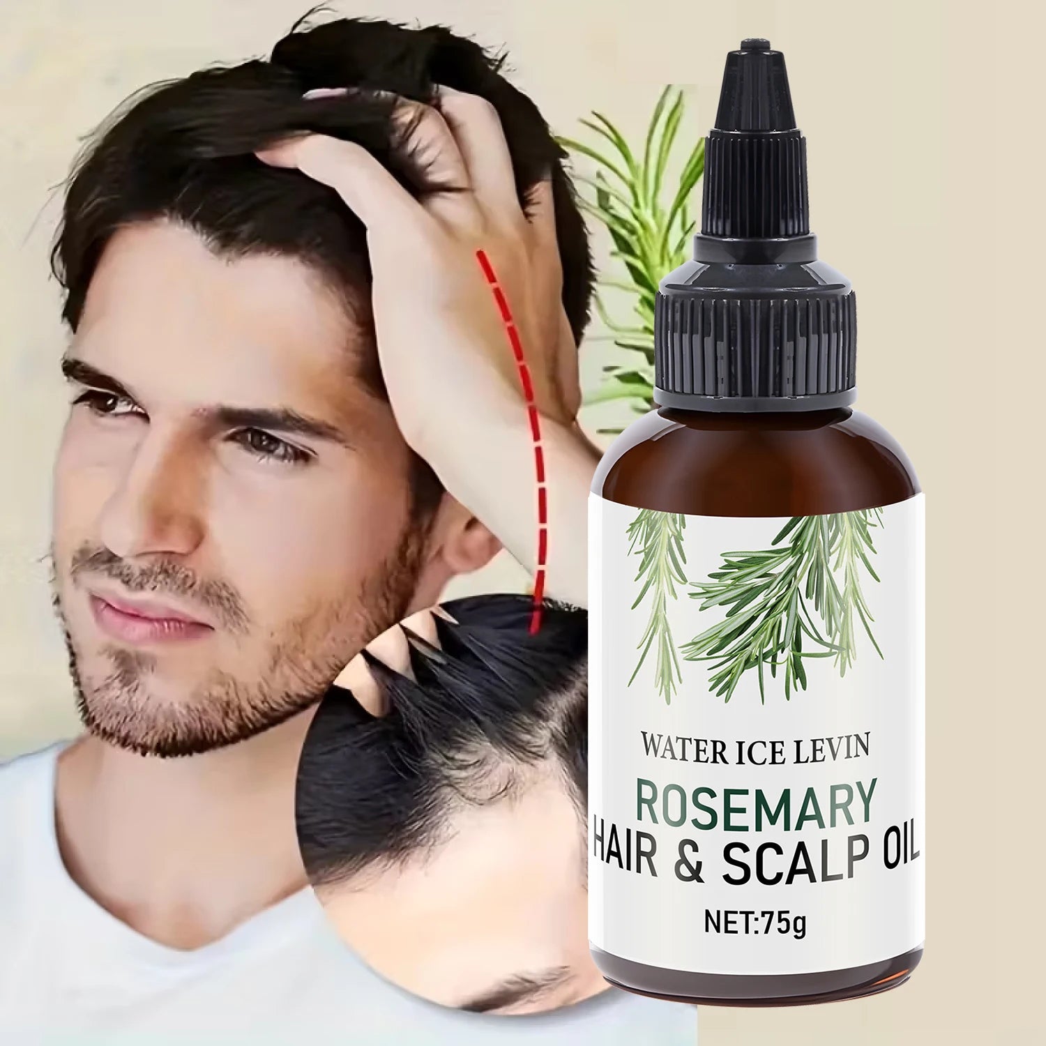 Hair & Scalp Oil with Biotin & Keratin, Rosemary Oil for Deep Moisture & Repair, Nourishing Treatment for All Hair Types Qme