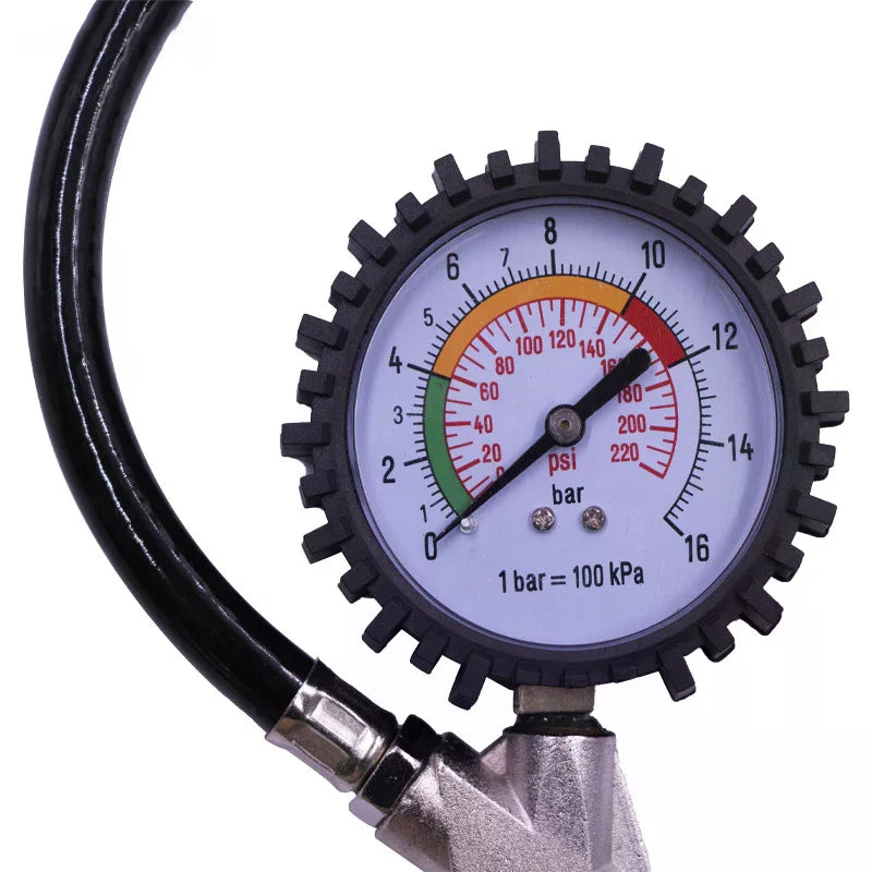 Auto Tire Pressure Gauge Gun Air Inflator Pump Repair Tool Qme