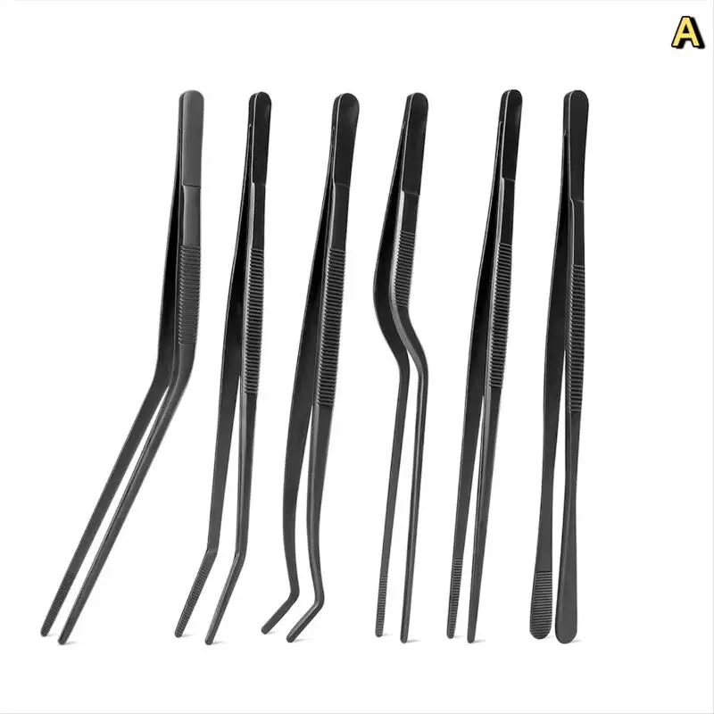 3 5 Kitchen Tongs Stainless Steel Culinary Plating Tweezers BBQ Food Qme A