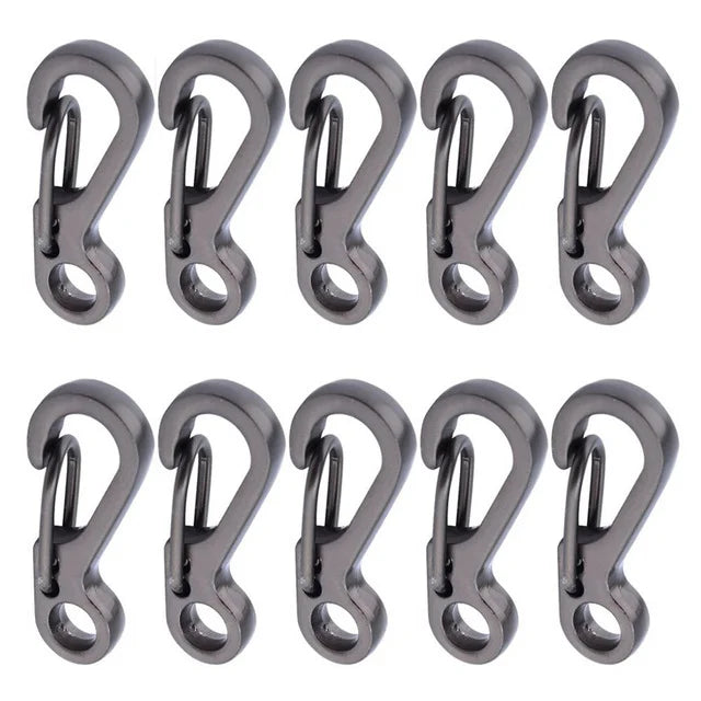 Lot Mini Carabiner Keychain Snap Hook Climbing SF Spring Backpack Qme one size Gun Grey