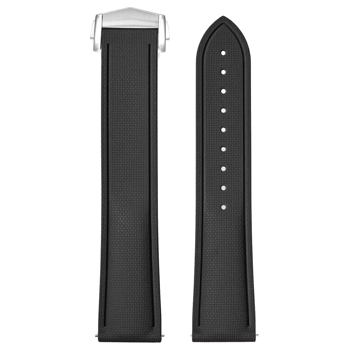 Fluoro Rubber Strap for Omega Seamaster 20mm 21mm 22mm FKM Quick Release Universal Watch Band Accessories for Rolex for Tudor Qme Black 20mm