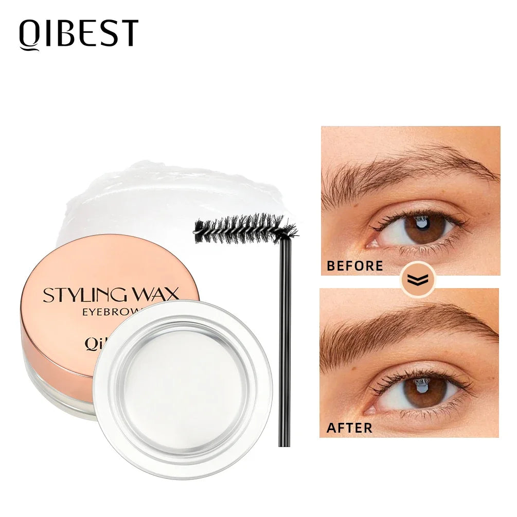 QIBEST Transparent Eyebrow Shape Gel Three-dimensional Eyebrow Gel Waterproof Long-lasting Brow Soap Makeup Eyebrow Styling Gel Qme Gel For Eyebrow