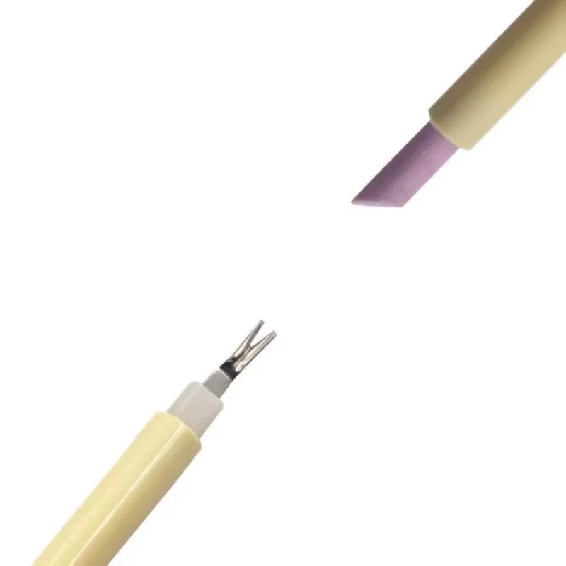 Doublehead Cuticle Trimmer Pusher Dead Skin Remover Nail Art Nipper Qme