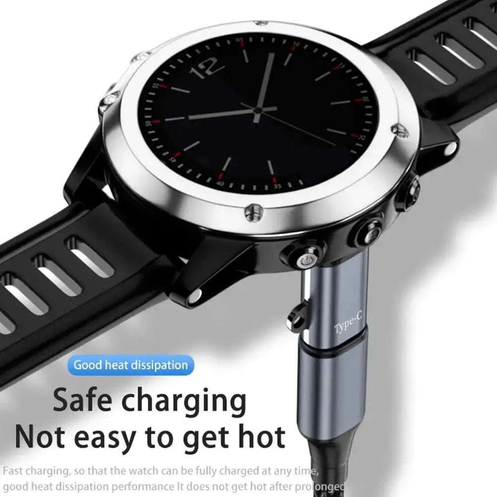 Type-C Conversion For Fenix7 7X 5S 6 6X 6S PRO Smartwatch Charger Adapter Garmin Charging Cable Adapter Accessories Qme