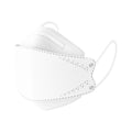Solid Protective Anti Dust Casaul Mask Mouth Mascarillas Adult Disposable Breathable Facial Filter Mask with Elastic Earband Qme White