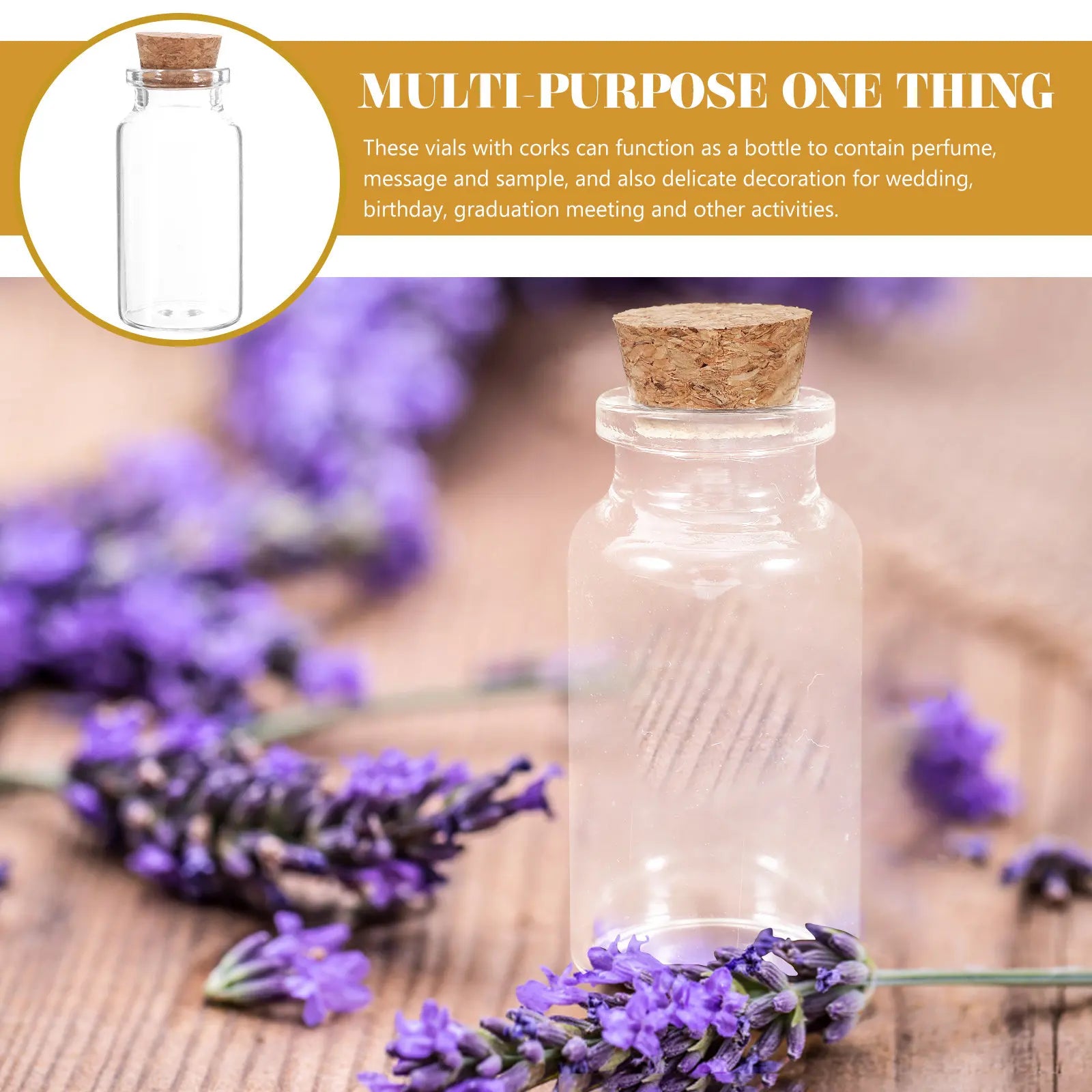 12Pcs Small Glass Bottles with Cork Lids Exquisite Craftsmanship Mini Jars for Dried Flowers Tea Candies Kitchen Storage Art Qme