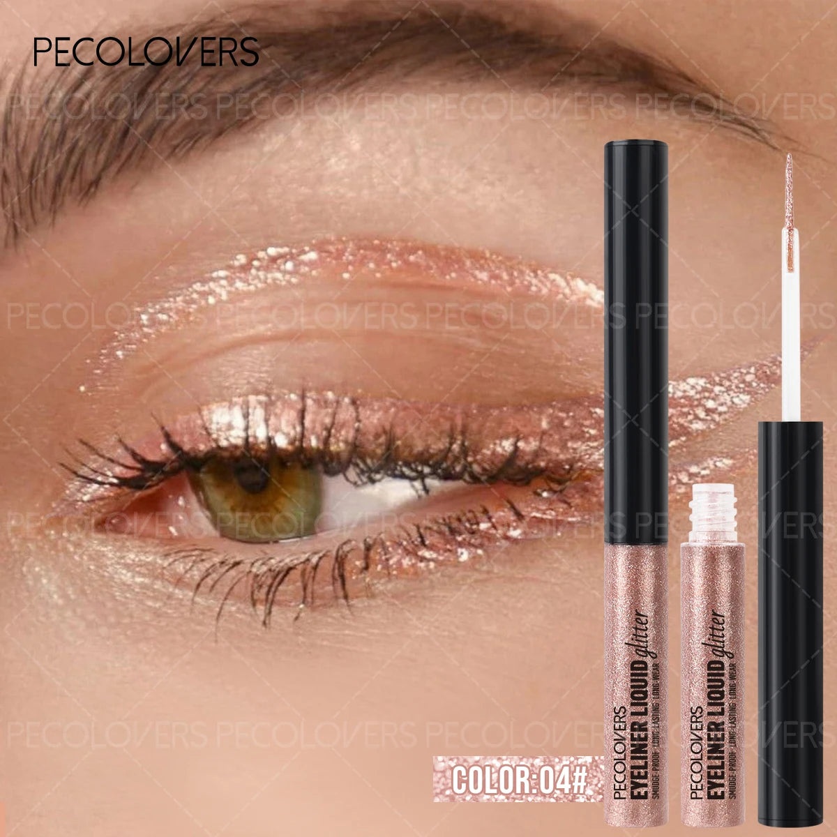 Highly Pigmented Liquid Eyeshadow Maximum Sparkle Eyeliner Qme 04
