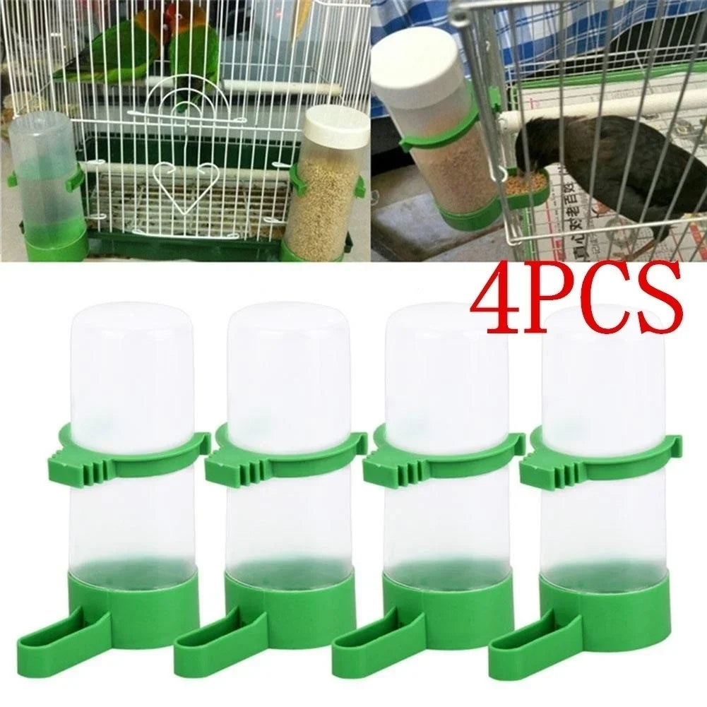 4Pcs/Lot Bird Feeder Waterer Drinker Pet Clip For Bird Feeder Parrot Pet Water Dispenser Agricultural Equipment(size:M/L) Qme