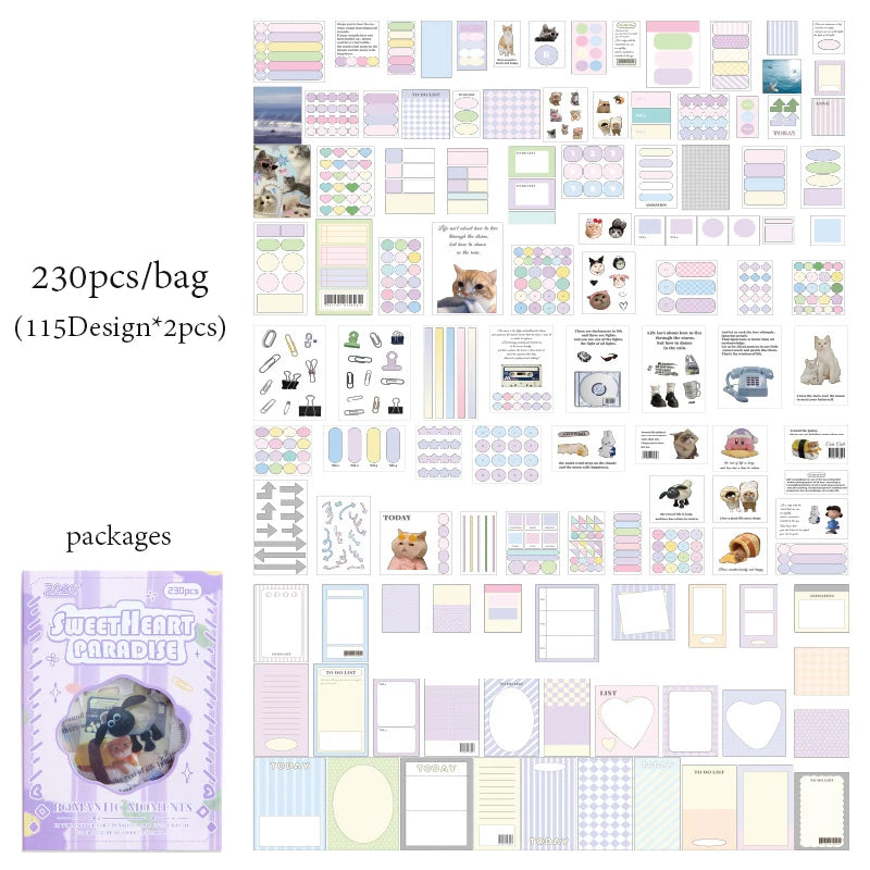 Junk Journal Boxed Stickers Perfect for gift wrapping embellishment, photo album decoration, suitable for phone cases notebooks. Qme C