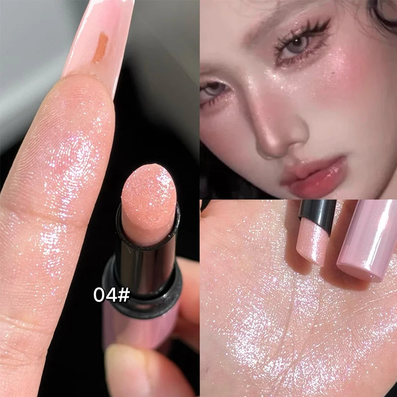 CACE 4 Colors Pearlescent Eye Shadow Eyeliner Stick Glitter Waterproof Long-Lasting Eyeshadow Makeup Non-smudge Eyeliner Pencil Qme 04