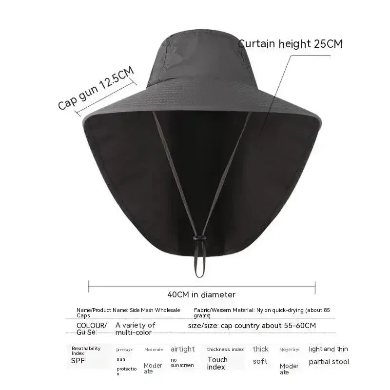 Wide Brim Baseball Hats Women Men Sun Defender Cooling Neck Guard Qme