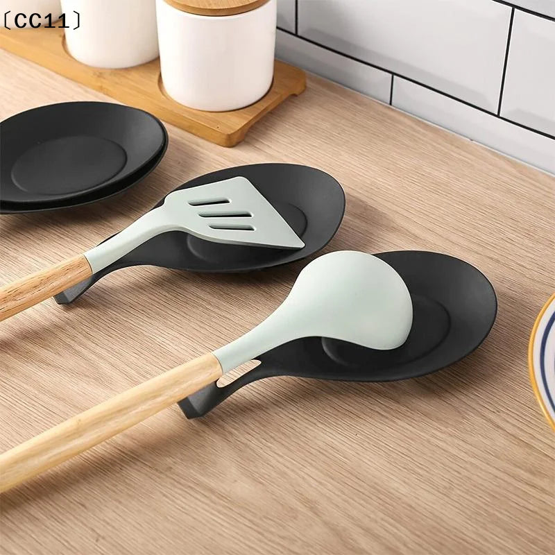Spoon Rest Large Ceramic Holder Heat-resistant Cooking Coffee Qme
