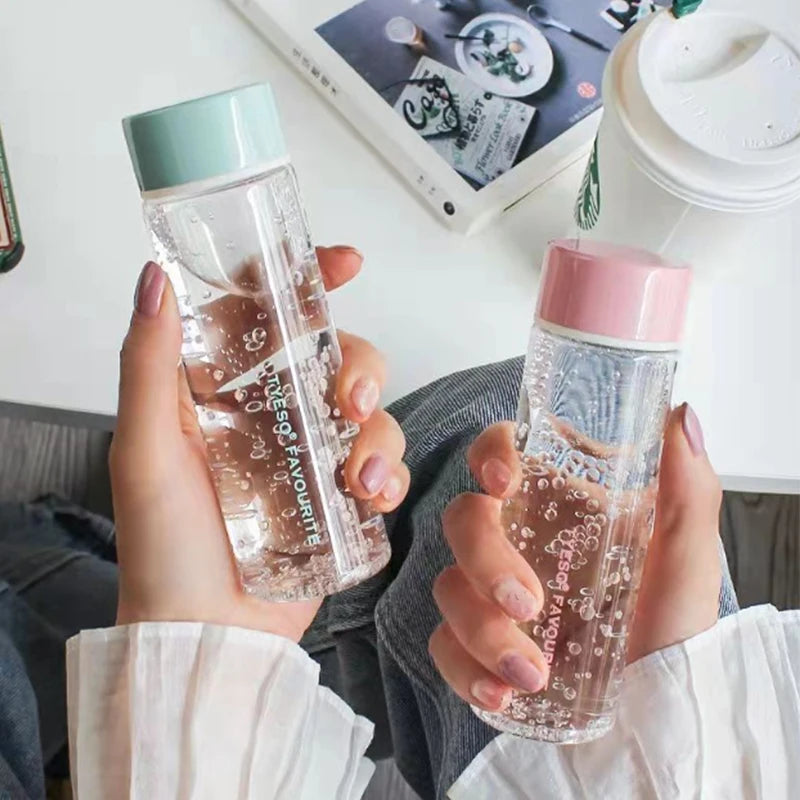 Portable Outdoor Water Bottle Cartoon Pattern Drinking Cup Anti-drop Qme