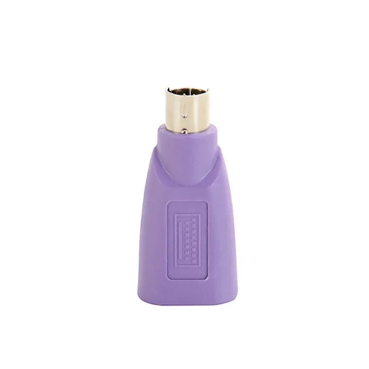 10pcs PS2 Male To USB Female Conversion Plug PS2 Male Round Head Mouse Keyboard Interface Converter Transmission Qme Purple keyboard log
