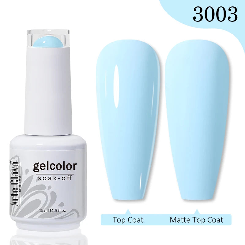 Arte Clavo Gel Nail Polishes Pink Nude Hybrid Lak Manicure
