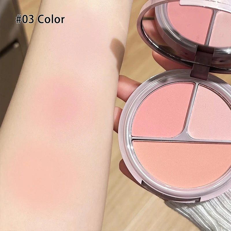 Matte Blusher Palette Natural Cheek Tint Rouge Pink Cream Blush Makeup Face Blusher Highlighter Contour Brighten Cosmetics Qme